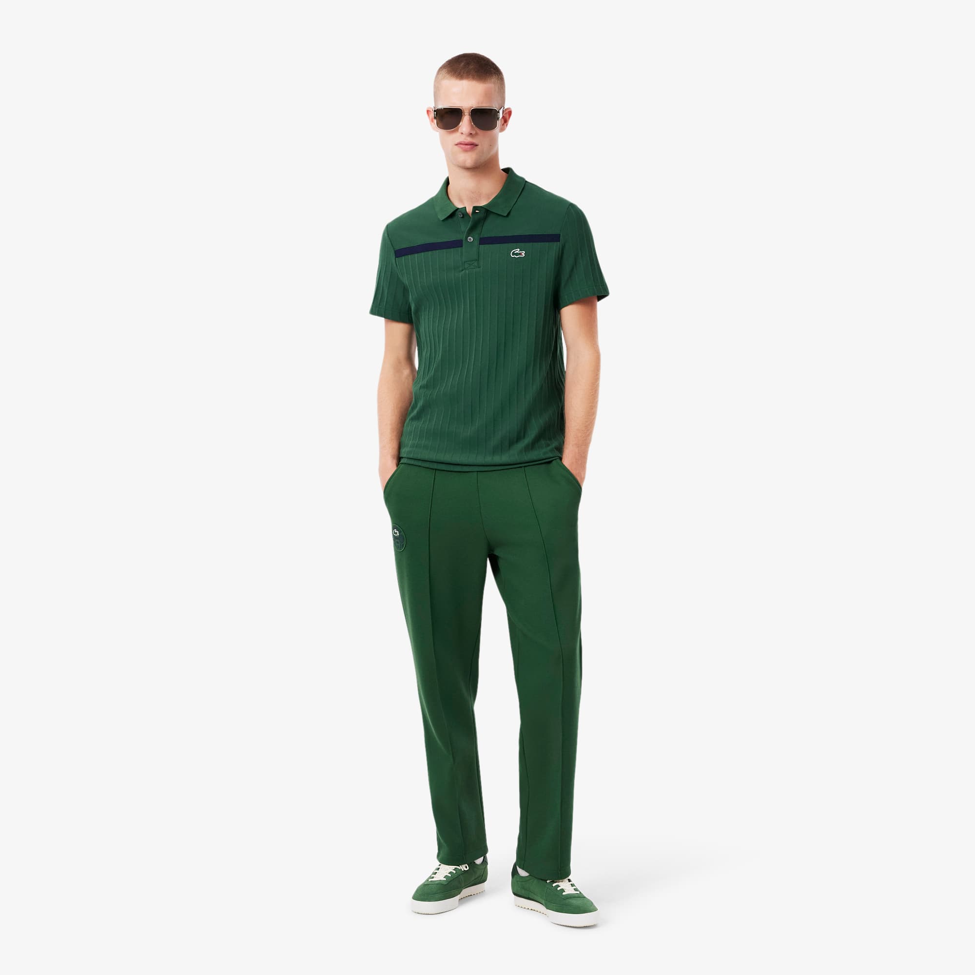 Lacoste Men's Tennis Heritage Sweatpants - Xl - 6 In Green