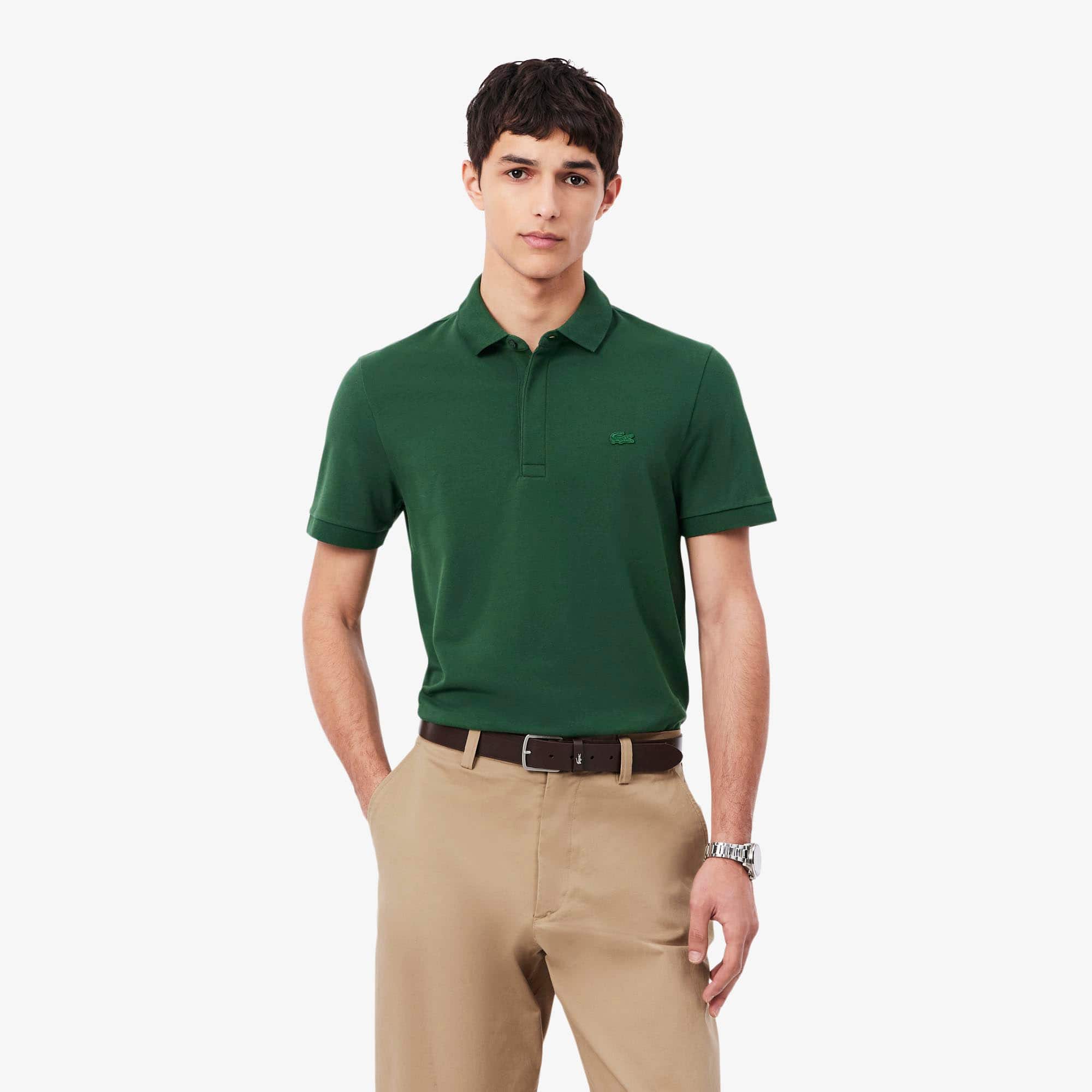 Men's Regular Fit Paris Stretch Piqué Polo - Polo Shirts - New In