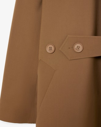 Runway Wool Blend Trench Coat