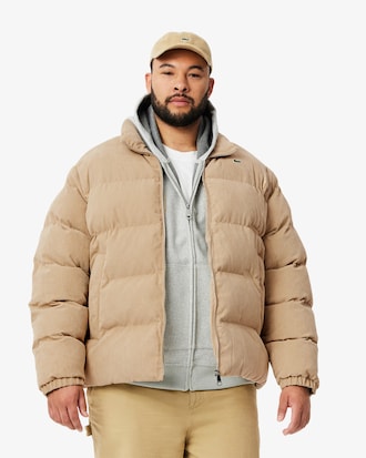 Men's Quilted Velour Puffer Jacket