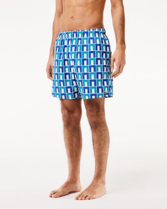 Men's Graphic Print Swim Trunks