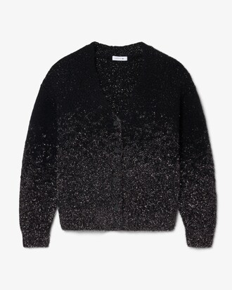 C&aacute;rdigan de Jacquard en Degradado con Efecto Metalizado