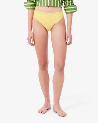 Logo Waist Microfiber String Briefs