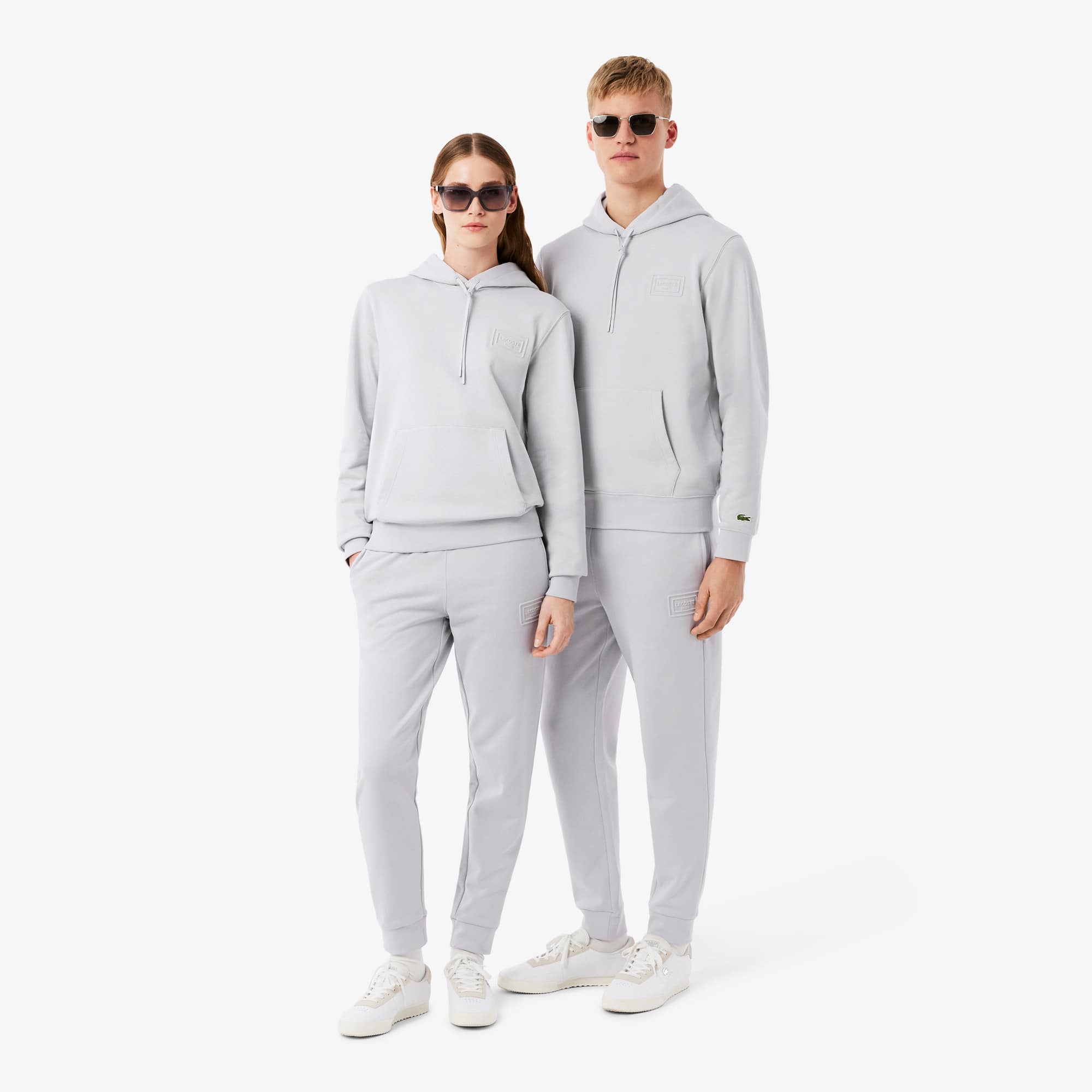 Lacoste Embossed Branding Sweatpants - Xxl In Gray