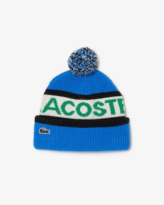 Unisex Wool Logo Beanie with Pompom