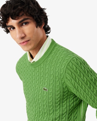 Men's Cable Knit Cotton Sweater