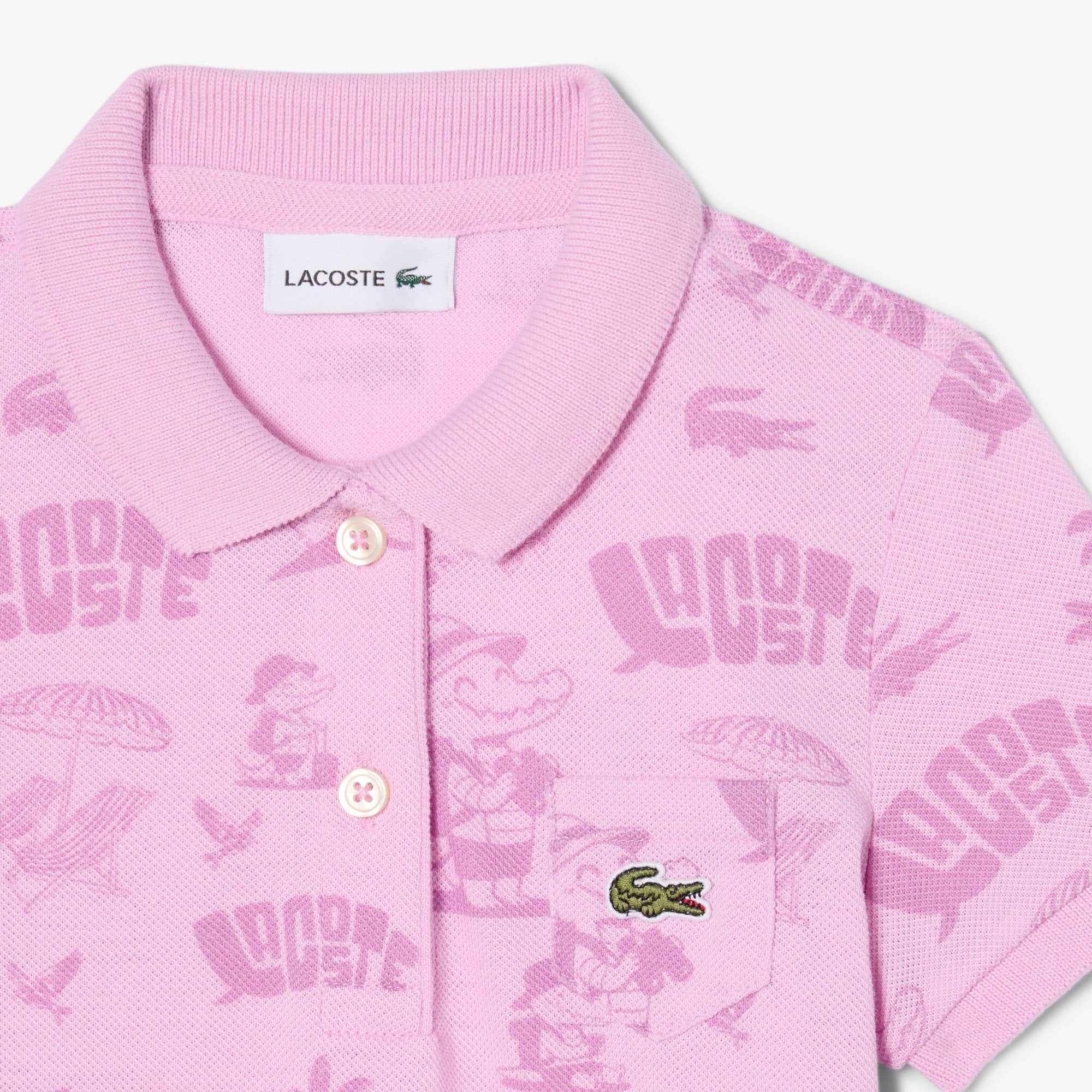 Print Piqué Polo Dress