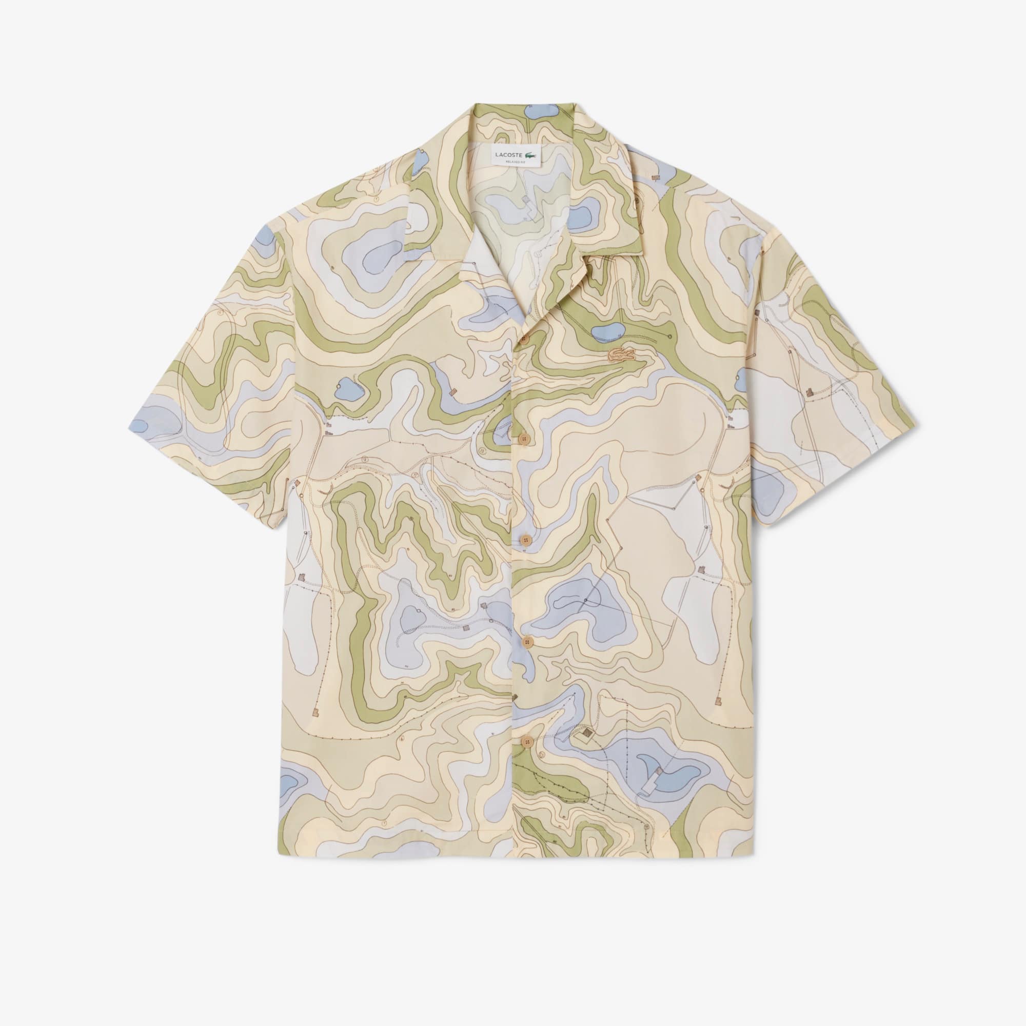 Lacoste Men's Relaxed Fit Short Sleeve Shirt - 16½ - 42 In Neutral