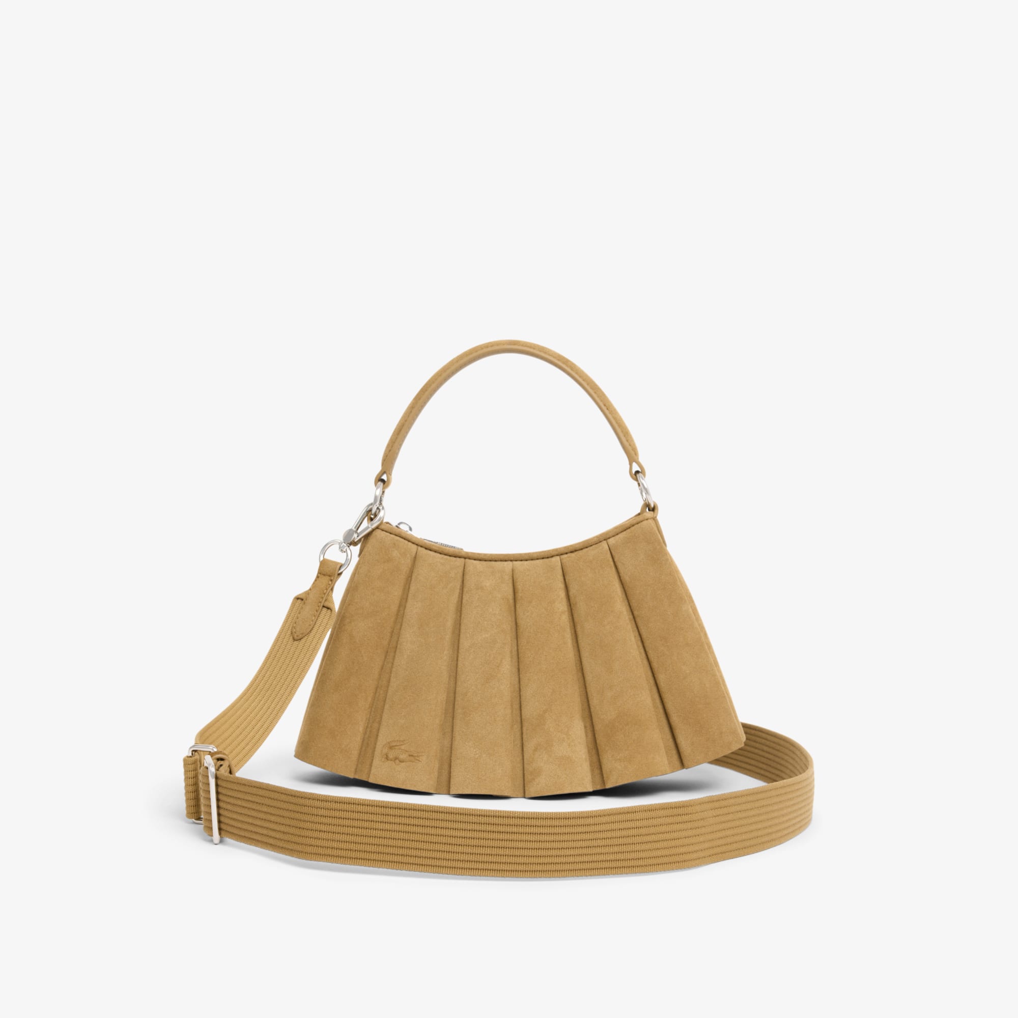 Lacoste Small Lenglen Suede Leather Purse - One Size In Beige