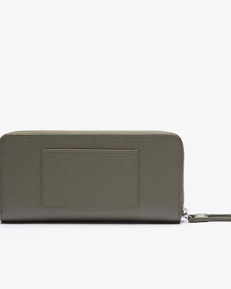 Women's Chantaco Matte Piqu&eacute; Leather Zip Wallet