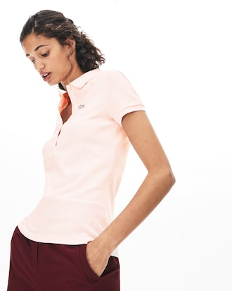 Women's Slim Fit Stretch Mini Cotton Piqué Polo