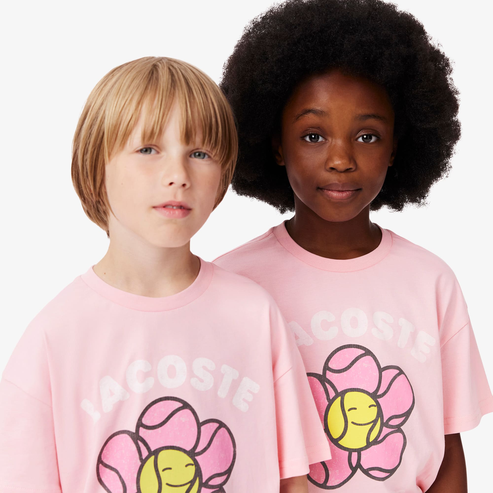 Kids' Vintage Flower Print Cotton T-Shirt - T-Shirts & Tops - New