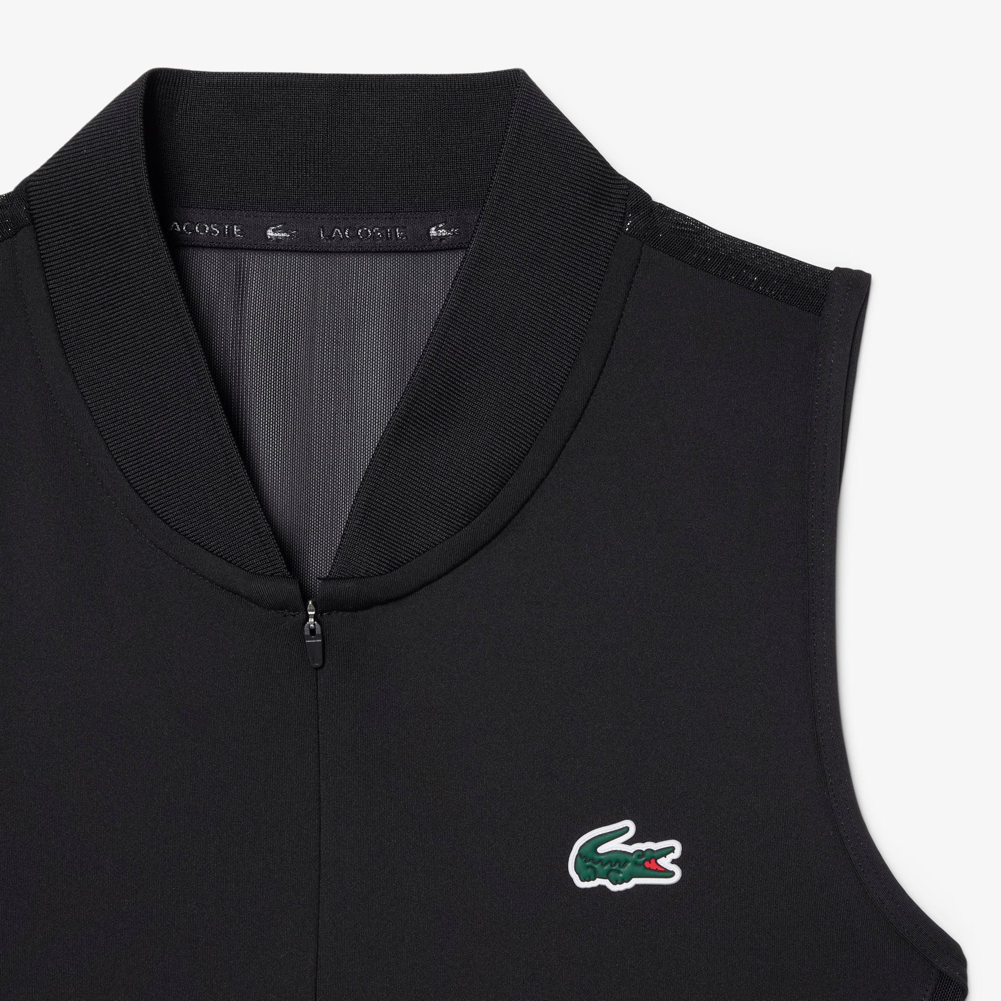 Sleeveless Stretch Dual Fabric Tennis Polo Shirt