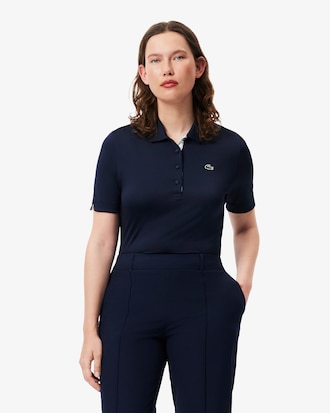 Polo De Golf El&aacute;stico Con Protecci&oacute;n Uv Y Corte Entallado Para Mujer