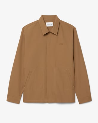 Cotton Blend Twill Overshirt