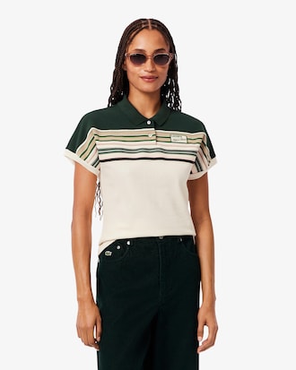 Women's Made In France Slim Fit Striped Polo