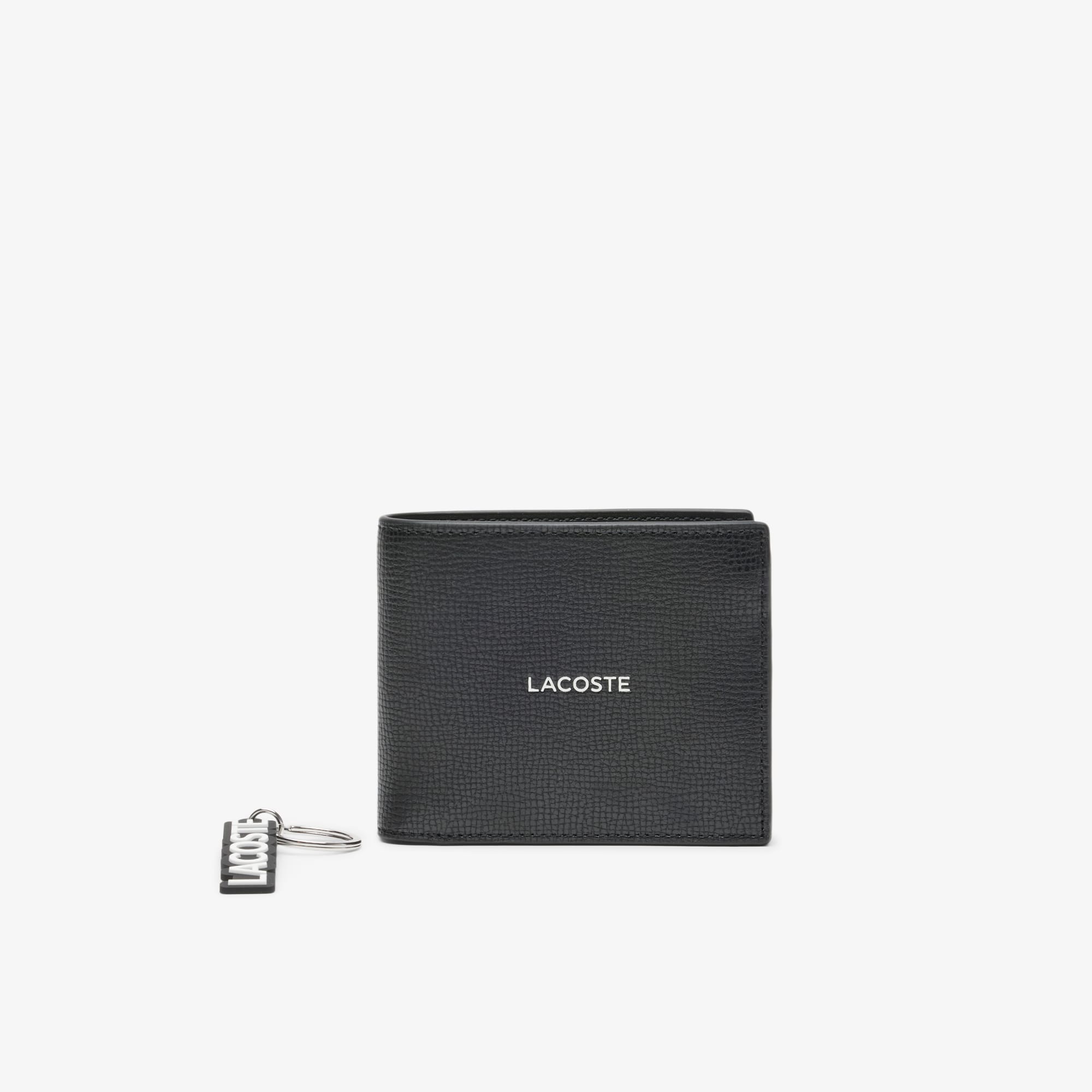 Lacoste Ossian Billfold & Keychain Gift Set - One Size In Black