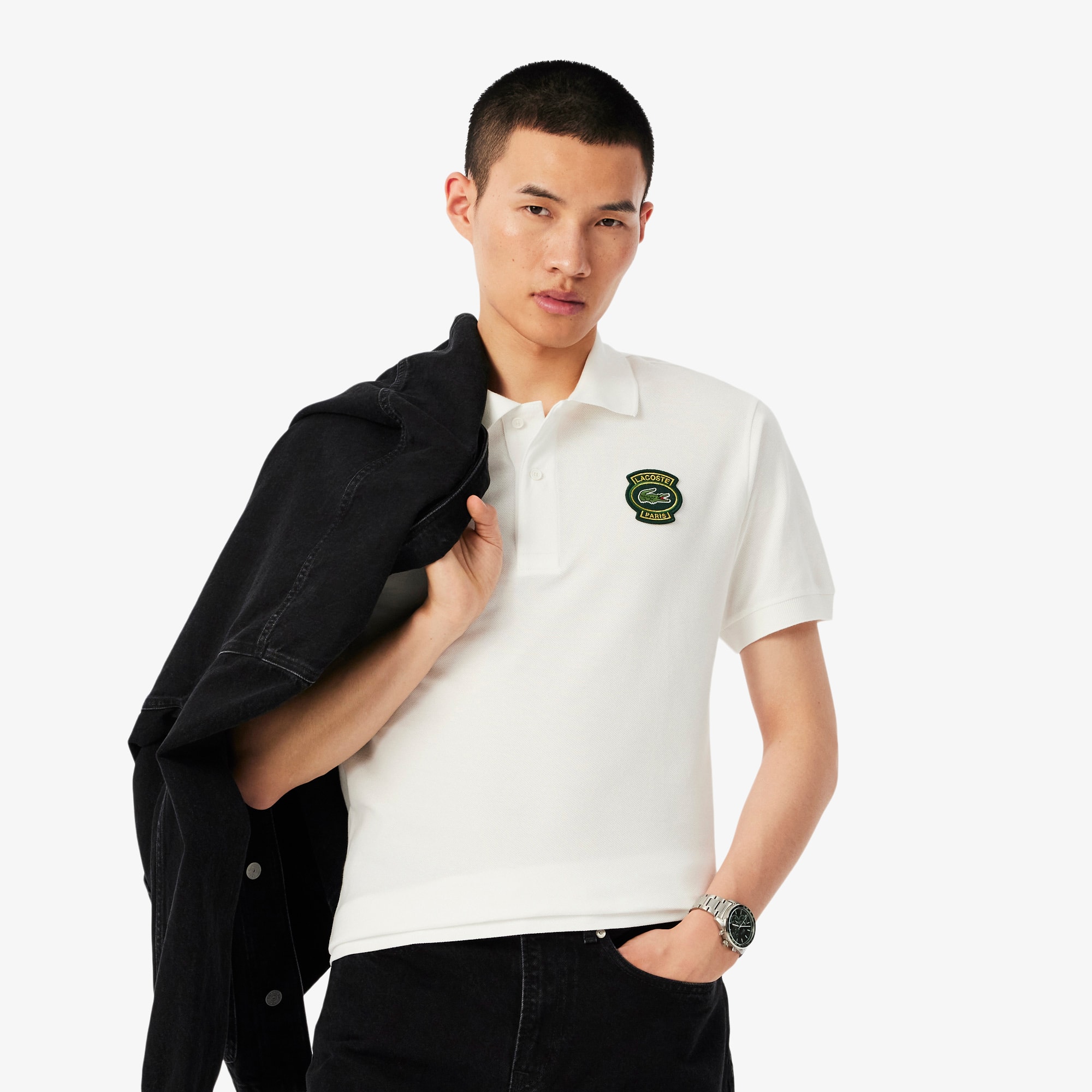 Lacoste Men's Classic Fit Petit Piqué Badge Polo - Xl - 6 In White