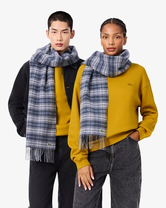 Wool Blend Plaid Scarf