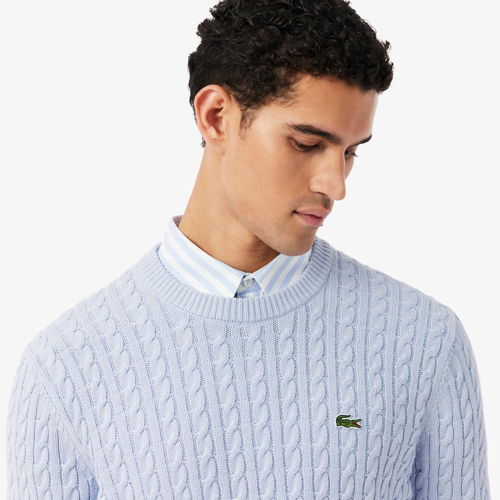 Men's Cable Knit Cotton Sweater - Sweaters & Sweatshirts - New In