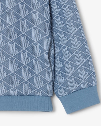 Sweatshirt zipp&eacute; avec monogramme et col montant