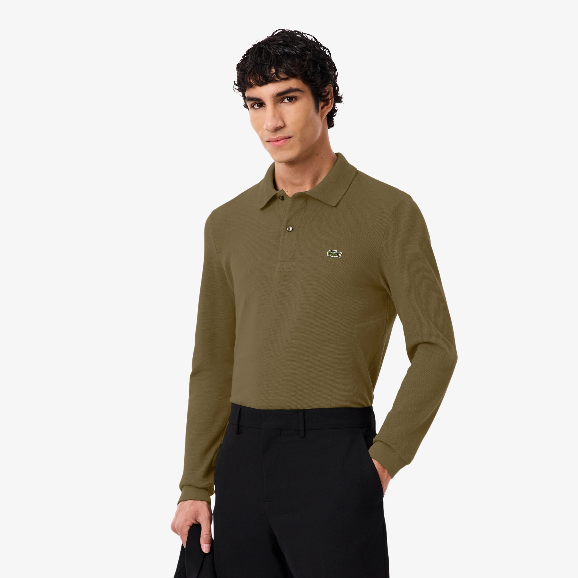 Lacoste Men's Slim Fit L.12.12 Long Sleeve Polo - 4xl In Green