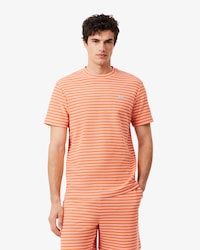 Textured Striped Cotton T-Shirt