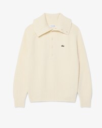 High Neck Pearl Rib Knit Sweater