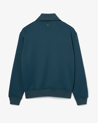 Runway High Neck Zipped Satin Sweatshirt