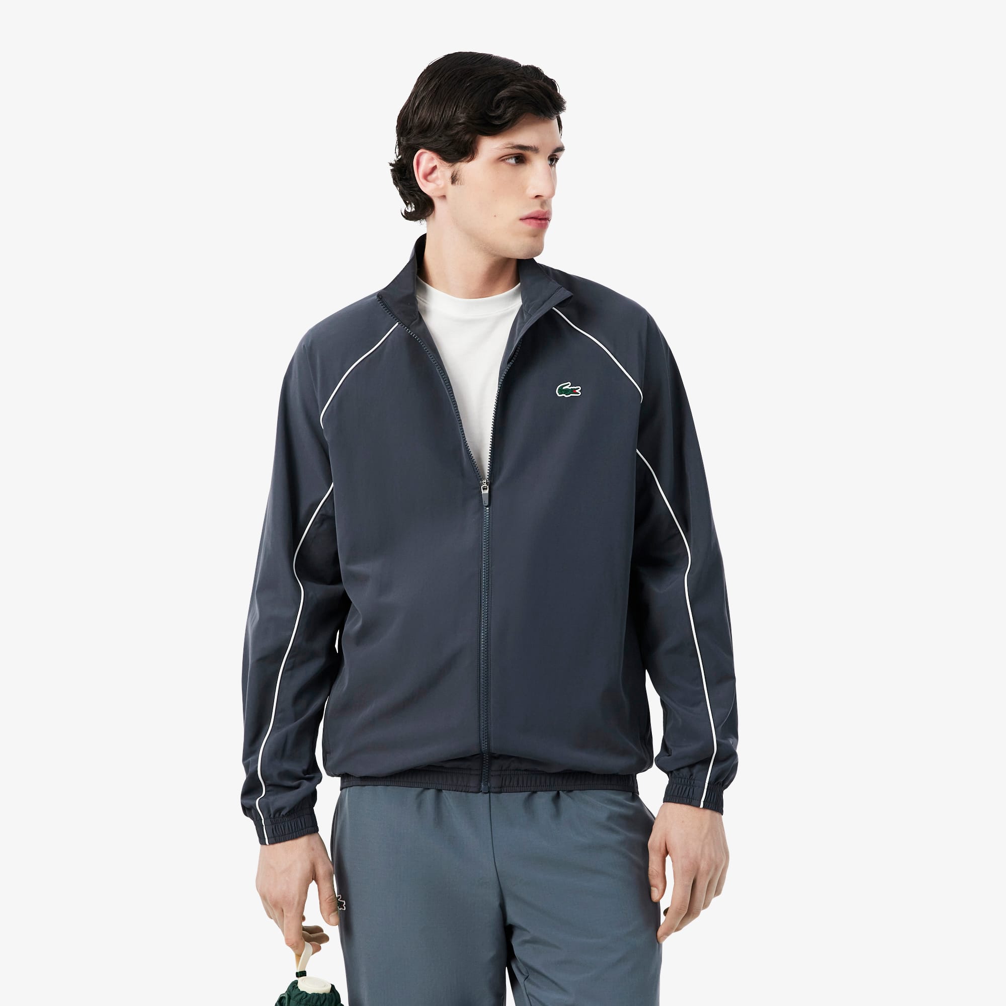 Sport Water-Repellent Trim Accent Track Jacket - Jackets & Coats