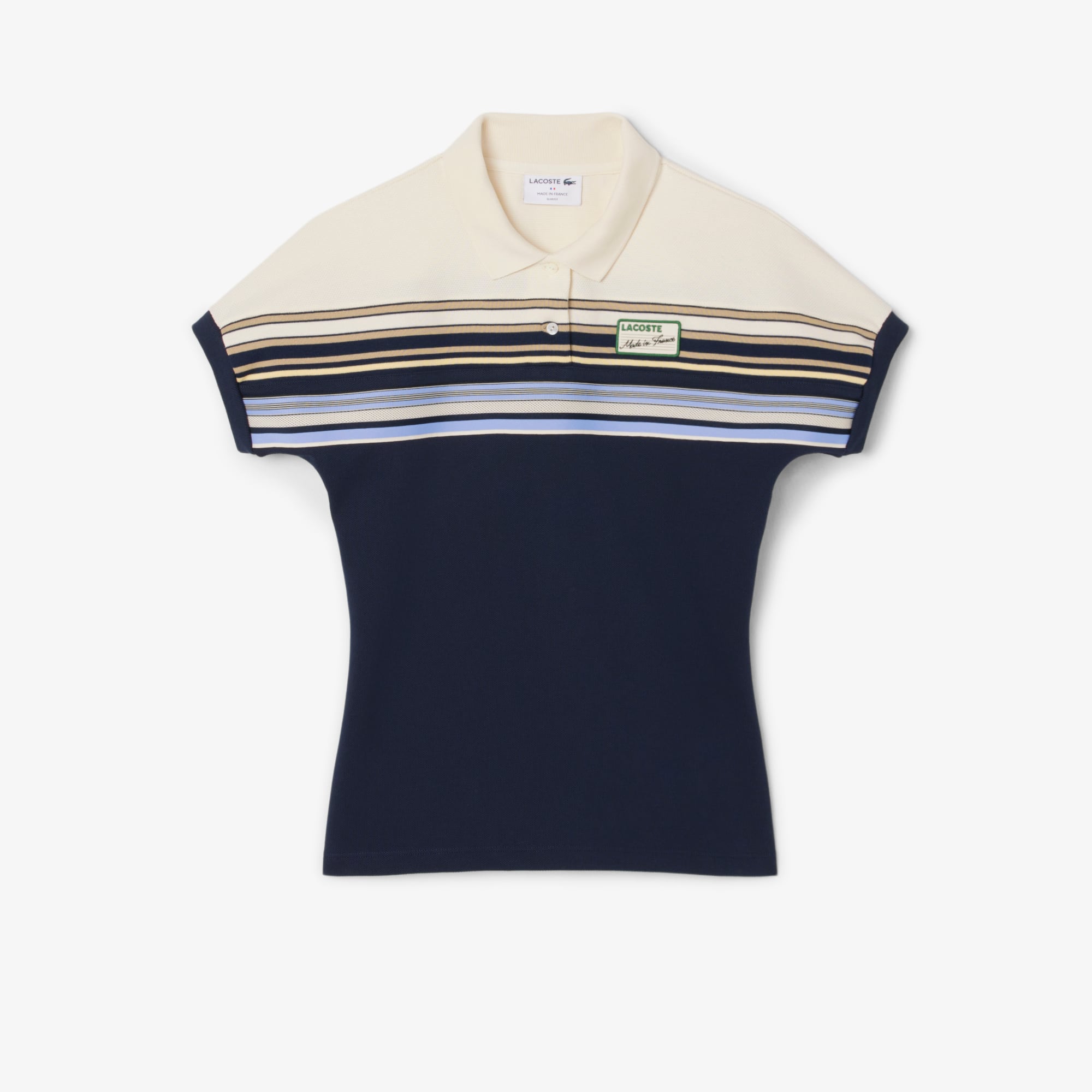 Women's Made France Slim Fit Striped Polo