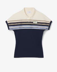Women's Made In France Slim Fit Striped Polo