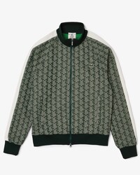Unisex Lacoste L!VE Monogram Patterned Jacquard Zip Jacket