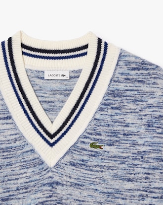 Women's Cotton and Alpaca Wool V-Neck Sweater