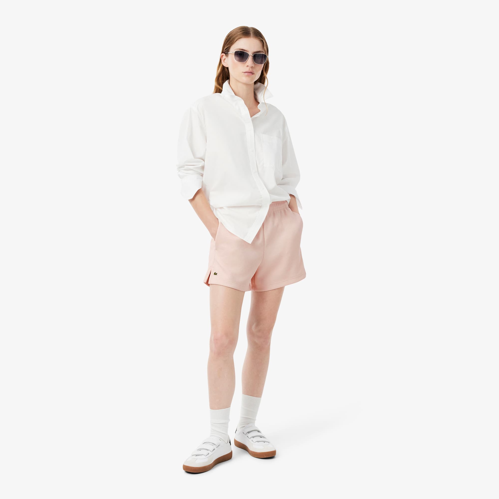 Lacoste Women's Double Face Piqué Shorts - M (38) In White