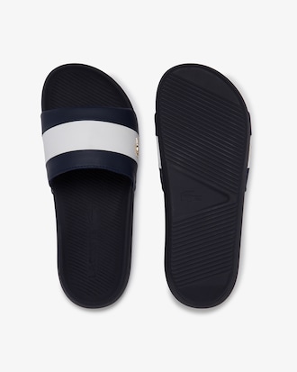 Men's Croco Metallic Synthetic Slides