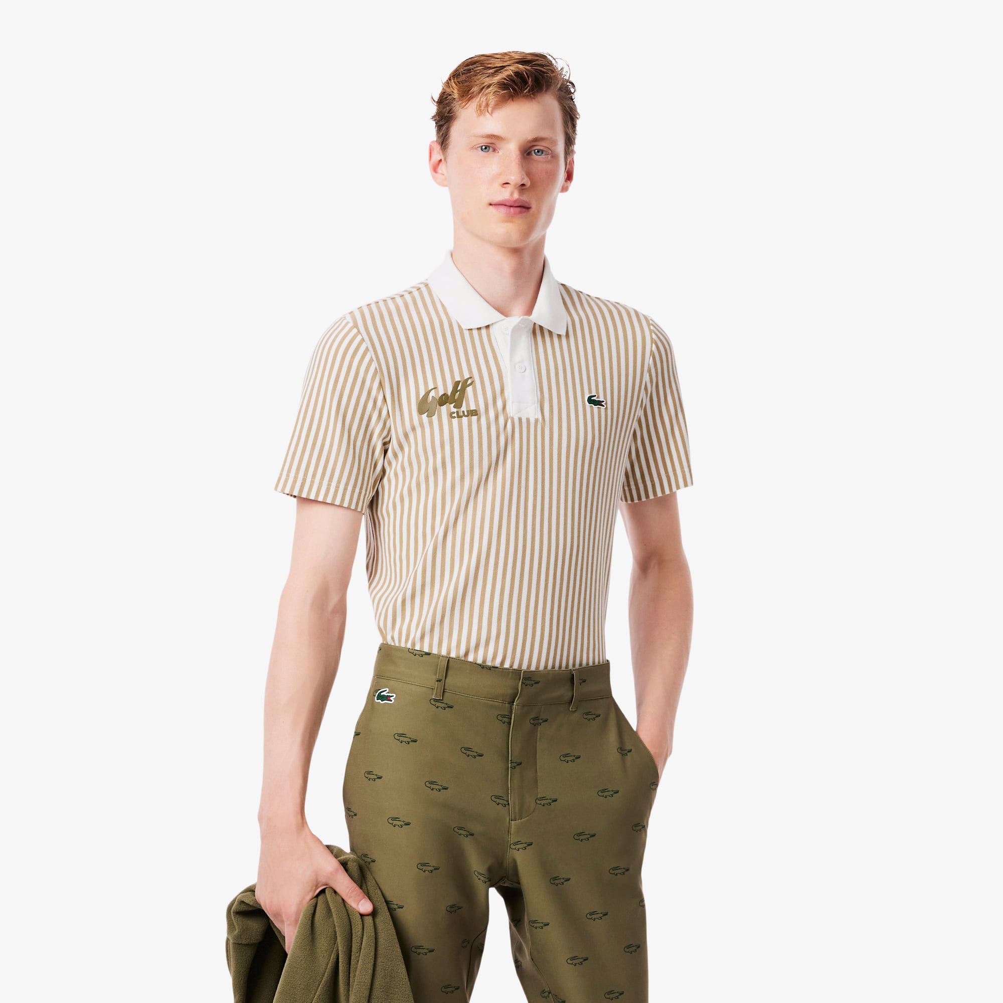 Men's Thermo-Regulating Striped Golf Polo - Polo Shirts - New In