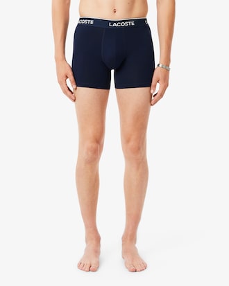 Paquete de 3 calzoncillos b&oacute;xer de algod&oacute;n el&aacute;stico para hombre