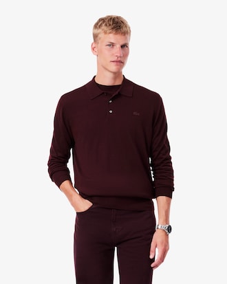 Cashmere Blend Polo Collar Sweater