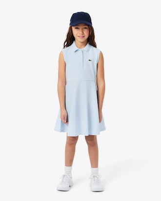 Kids' Sleeveless Stretch Piqué Polo Dress