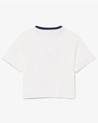 Contrast Badge Cotton T-Shirt