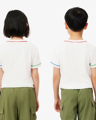 Kids' Contrast Trim Cotton T-Shirt