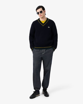 Relaxed Fit Elasticated Waist Denim Pants