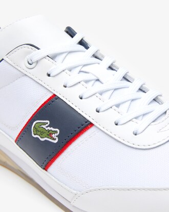Men's Lacoste Angular Textile Tricolour Trainers