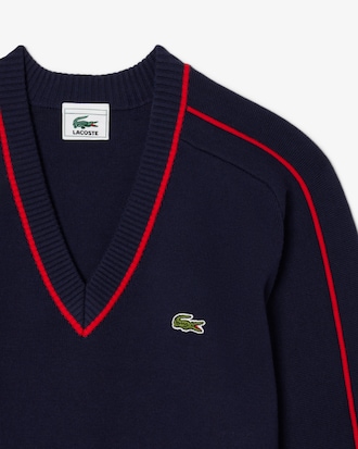Men's Archive Edition Striped V-Neck Sweater