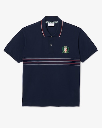 Polo Con Escudo Bordado L.12.12 De Corte Cl&aacute;sico Para Hombre