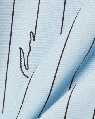 Crocodile Print Stripe Cotton Shorts