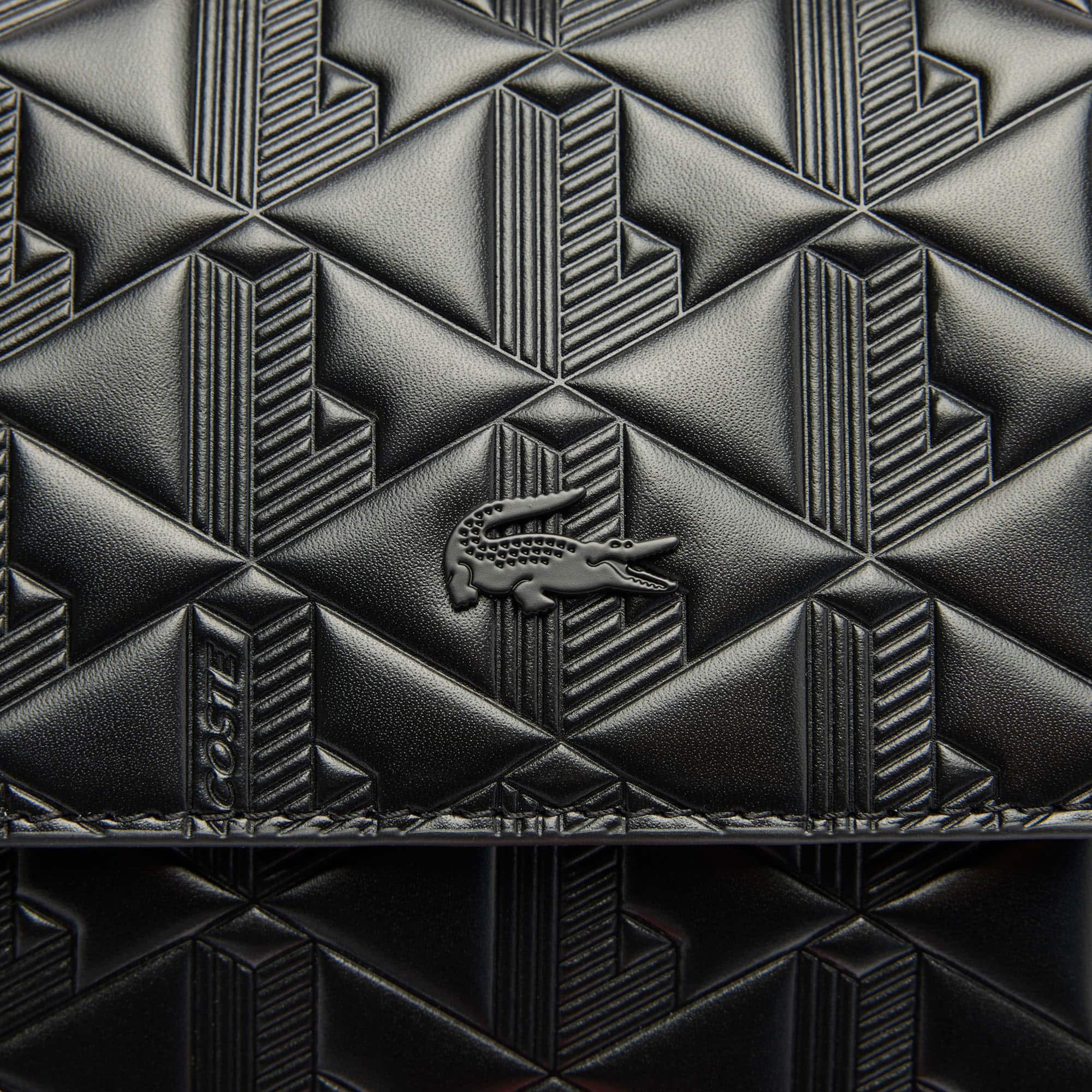 Maheki Embossed Leather Shoulder Bag - Bags - New In 2026 | Lacoste