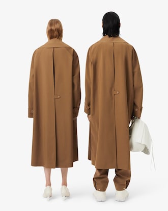 Runway Wool Blend Trench Coat