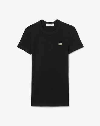 Playera Para mujer de corte slim de algodón acanalado